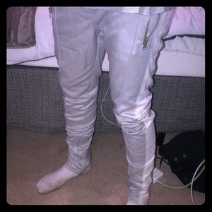 mnml track pants gray/white size M NEVER WORN